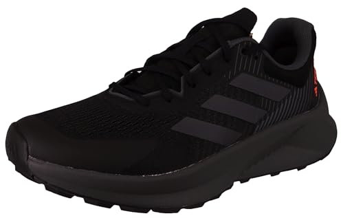 Adidas Herren Terrex Soulstride Flow Shoes-Low (Non Football), Core Black/Grey Six/Impact Orange, 43 1/3 EU
