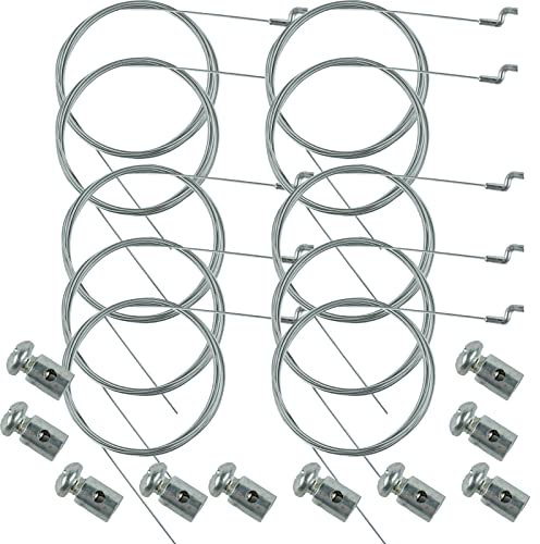 Cavo acceleratore per tosaerba, cavo di controllo di trazione sostituzione, cavo di comando del motore, cavo dell'acceleratore, lunghezza 200 cm, 10 pezzi