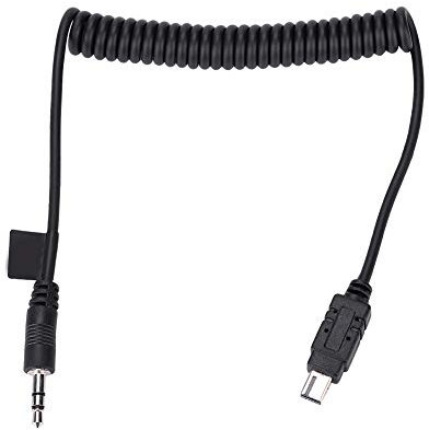 Cable de Conexión del Obturador Remoto de la Cámara, MC-DC2 50-100 Cm/20-39,4 Pulgadas Cable de Resorte del Obturador para 2,5 Mm/3,5 Mm, para 7100 D7200 D7000 D5100 D5000 (3,5 mm-N3)