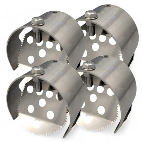 Prévention des rats et des souris pour les canalisations, Clapet anti-retour en acier inoxydable, Bloc-rats pour égouts, convient aux canalisations (95-110 mm, 4 pouces) (Pack de 1 x 4)