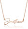 ZNA Jewels Personalised Name Pendant Necklace | Available in Silver, Gold or Rose Gold | Choose from 6 Unique Fonts | The Perfect Handmade Gift (18K Rose Gold)