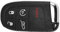 Unifizz Telecomando di ricambio intelligente senza chiave a 5 pulsanti con chiave per portiera portachiavi auto M3N-40821302 433 MHz 4A Chip per Jeep Compass 2017-2021