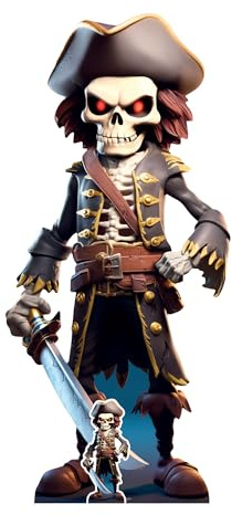 Star Cutouts SC4479 Pirate Skeleton Cartoon Cardboard Cutout Halloween Theme