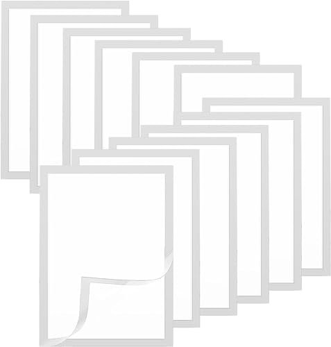 Pasdrucn 12 Diamond Painting Rahmen, Magnetrahmen Bilderrahmen 15x10, Bilderrahmen A6 Silber, Selbstklebend Magnetisch Bilderrahmen, Durable Info-Rahmen Für Wanddekoration Zu Hause Anzeigen(A6 Silber)