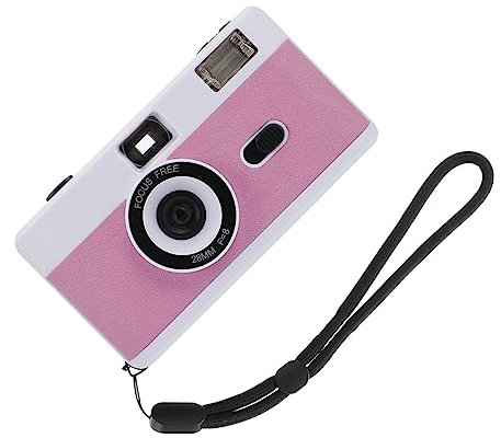 CAXUSD Filmkamera Wiederverwendbar Mit Eingebautem Blitz Ohne Batterie Vintage-Kamera Für Schwarzweiß Und Farbfilme Retro-Kamera Langlebig Und Praktisch