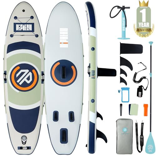 Niphean Stand up Paddling Board,305cm SUP mit Anfängergeeignet Balancierflügel und Strapazierfähigem Zubehör, Inflatable Paddle Boards for Adults, Multifunktionales Yoga Paddleboard