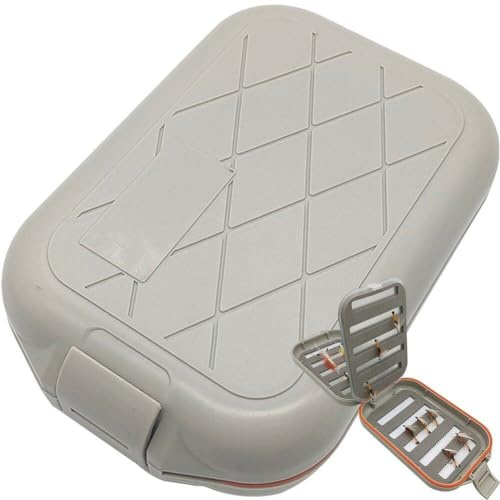 Luxylei 4-seitige Fliegenfischerbox, wasserdichte Forellenfliegen-angelbox, Leicht Zu Greifende Schaumstoff-jig-fliegenfischerbox, Geschlitzter Schaumstoffeinsatz