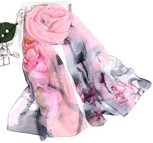 Frauen bedrucken langen Schals Damentuch weiche Wrap Shawl Fashion-Schal Schal Für Herren (E, One Size)