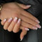 MrCuvaryas 24 Stück French Tip Press on Nails Kurz, Nägel zum Aufdrücken, Squoval Nude Natürlich Weiß French Fake Nails mit Nagelkleber für Frauen Nail Art (White Medium, 12 Größe)