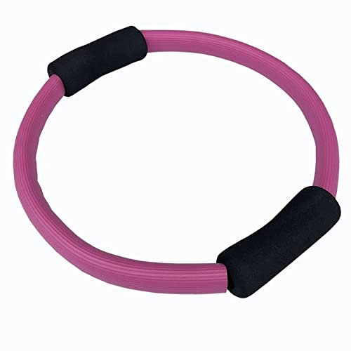 HJBFVXV Yoga-Schaumstoffrollen Exercise Yoga Circle Yoga Ring Pilates Workout Calf Arm Chest Waist Training Stretch Resistance Trainer Home Fitness Equipment(Pink)