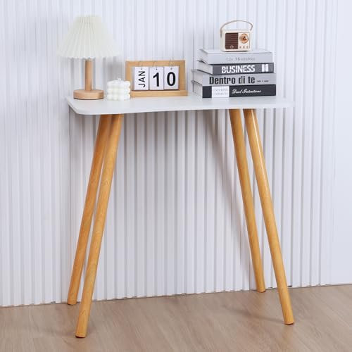 Table de salle à manger moderne en bois massif, table de salle à manger rectangulaire en bois naturel, bureau d'étude, table d'écriture pour étudiant, avec pieds solides, bureau d'ordinateur de bureau