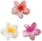 3 Stück Ei-Blume Haarklammer für Dickes Dünnes Haar,1 Stück rutschfeste Acryl niedliche Blumen Haarspangen Große Haarklammern für Frauen Mädchen Haarstyling Strand Party Pool Zubehör (A)