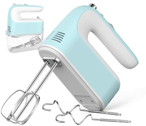 Batteur à Main, Batteur électrique, 5 Vitesses pour régler la consistance, 1 Batteur, 2 batteurs INOX et 2 batteurs pour Chantilly, avec Fonction Pop-up