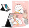Kueqeay Funda para Samsung Galaxy Tab A8 10,5 Zoll 2021 SM-X200/ X205/ X207, Aesthetic Gato Dibujos Diseño Smart PU Leather Protector Soporte Función Ángulos Ajustables Flip Cubierta Tablet Case, Rosa