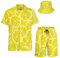 AsqLdQM Lemons Ensemble 2 pièces chemises et shorts pour homme avec chapeau cloche, Citrons tranchés, M