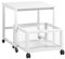 VERMESS Mini Fridge Stand with Storage, Mobile Refrigerator Stand with Rolling Cabinet Cart with Wheels, Heavy Duty Beverage Fridge Table for Home Office Bedroom Kitchen Bar, White