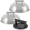 onlyfire Smash Burger Set 3-TLG, inkl. 2 Burgerglocken und Gusseisen Burgerpresse, Burger Set Grill für Plancha, Grillplatte, Teppanyaki, Gasgrill, Burger Zubehör, Grillbesteck Set