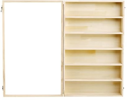 LXBAMKEA 3/4/5/6/7/8/9 Etagen Vitrinen Mit Acryltür, Wand- Display Regal Vitrine, Figuren Sammlung Aufbewahrung Vitrine Für Home Office Schlafzimmer, Sammlung Organizer((L x W x H) 60x7x80.4CM)