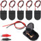 MKBKLLJY 6St. CR2032 1X3V Batteriehalter Batterieaufbewahrungsboxen Abdeckung Schwarzer Knopfzellenbatteriehalter Batteriehalter mit Schalter Drähte EIN-Aus-Schalter Krokodilklemmen für Türklingel