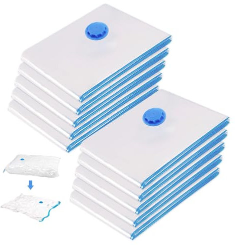 YZROHYI 10 Stück Kleidung Vakuumbeutel 30 X 40 cm,Vakum Aufbewahrungssäcke,Vakuumierbeutel Bettwäsche,Aufbewahrungsbeutel Reise,Vacuum Bags For Clothing,Vakuum Kleiderbeutel Wiederverwendbar