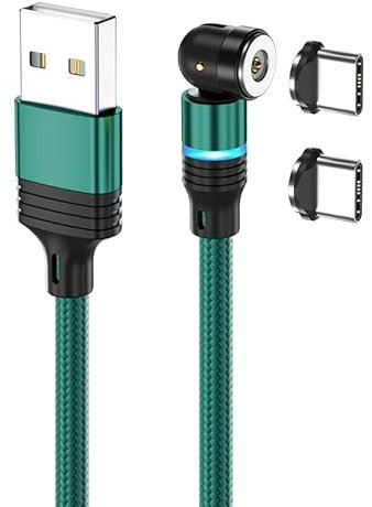Magnetisches USB C Kabel Magnet Ladekabel Magnetisch Typ C Schnellladekabel mit Type C Adapter für Samsung S23 S22 Huawei Honor Xiaomi Redmi,2Stück Type C Adapter,1Stück Kabel (0.5m)