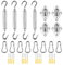 M5 Kit de Fixation Voile d'ombrage, Kit de Fixation pour Voile d'Ombrage 304 Inoxydable,Fixations d'Ombrage de Voile pour Triangle et Carré (M5-8x4x4)