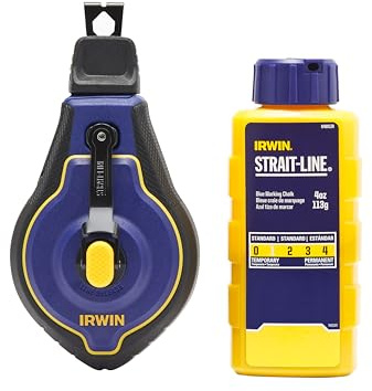 Strait line Speedline Pro Chalk Reel 30m (100ft), with 6:1 planetary gears, provides smoother line extraction and longer gear life 6x faster rewind than traditional chalk reels.