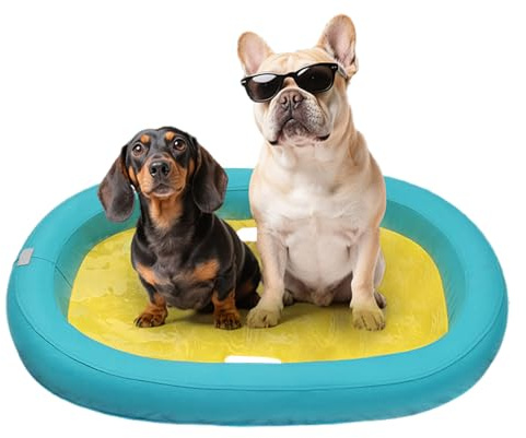 Hunde Schlauchboot, Hunde Schwimminsel Leichtes Schwimmmatte Schwimmfloß Für Haustiere Für Garten, Fluss & Freizeit Nutzung Im Wasser