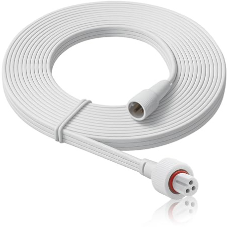 Verlängerungskabel für Govee Dauerleuchten im Freien, IP68, wasserdicht, 3-polig, kompatibel mit H705A, H705B, H705C, H706A, H706B, H706C, Verlängerungskabel