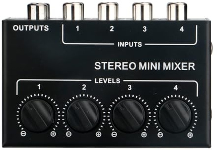 Keine Stromversorgung erforderlich, 4-K passive Stereo-Mixer für Klangintegration in kleine Produktionen und persönliche Nutzung