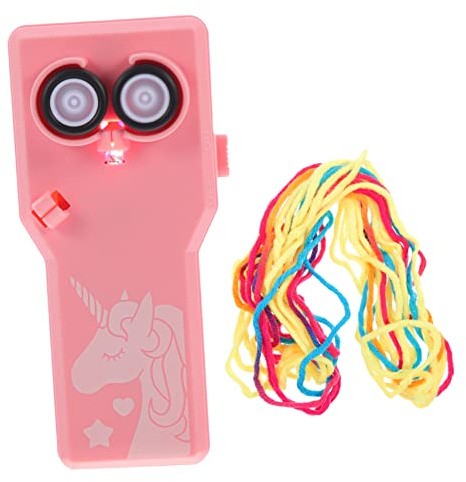 HEMOTON Elektrisches Seilspielzeug Stressabbau für Haustiere Langlebiger Interaktives Lustiges für Katzen und Hunde Pinkes Einhorn Design Batteriefrei