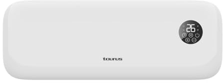 Taurus – Chauffage Mural RCMB 22 | 2000 W | 3 modes | 2 niveaux de température | Écran digital | Télécommande | Protection contre la surchauffe | Minuterie 9h | Pour pièces jusqu’à 20 m²
