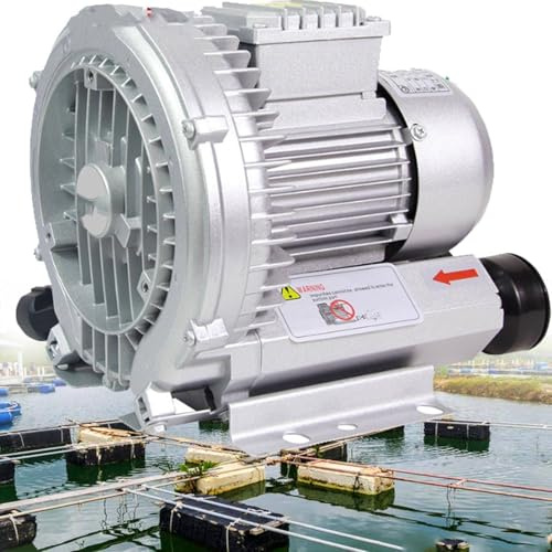 AityBuy Soffiante Monofase 220v, Soffiante Ad Anello Vortice Ad Alta Pressione, Pompa per Vuoto Industriale per Soffiaggio O Aspirazione dell'Aria, 120w-1500w 550W/0.74HP