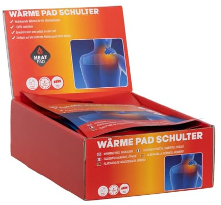 laro 10 Stück Schulter Wärmepflaster - 8 Stunden Tiefenwärme gegen Verspannungen & Muskelschmerzen | Selbstwärmend, hautfreundlich & diskret | Ideal für Nacken & Schulter