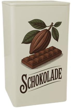 speecheese Dose 900ml Kakaoschote Schokoladentafel Vintage Dekorative | mit Schokoladen-Deko und Vintage-Look