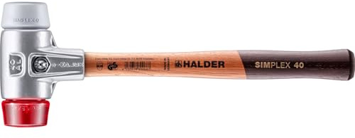 SIMPLEX-Schonhammer, TPE-mid/Plastik; mit Aluminiumgehäuse und hochwertigem Holzstiel | D=40 mm | 3136.040