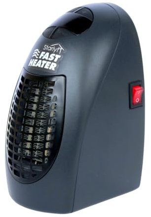 Mini Calentador Fast Heater, Calefactor de bajo consumo, Calentador Eléctrico para Interiores, Portátil, Ventilador de Aire Caliente Tamaño Mini para Viajes, Oficina o Hogar. Temporizador