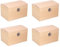 ewtshop® Holz-Schatzkisten zum Bemalen+Dekorieren, 4er Set ca. 12.5 x 8.5 x 8.5 cm