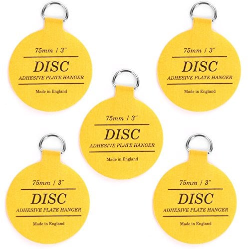 Pack of 5 Adhesive 75mm/3 Disc Plate Hangers