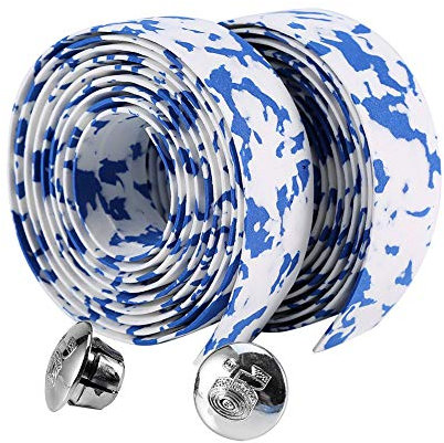 Dioche Lenkerband, Lenkerband, Lenkerband, für Rennrad, Fahrrad, Blau + Weiß, 2 Stück