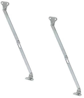 Gedotec Klappenhalter 2-armig Klappenscharnier KH zum Schrauben Klappenbeschlag für Möbel | Klappenstütze mit Schlitzführung im Gelenk | Länge 300 mm | 2 Stück - Klappen-Schere für Barfach & Schränke