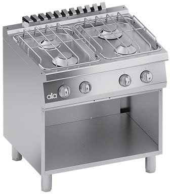 Plaque de cuisson 4 feux gaz marbre cm 80x70x85 RS3617