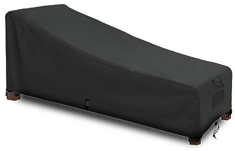 SIRUITON Abdeckhauben für Liegen, Schutzhülle für Gartenliege Abdeckhauben Sonnenliege aus 420 D Oxford Gewebe Wasserabweisend und UV Schützend mit 4 Winddichte Knöpfe 200 x 68 x 40 / 70CM