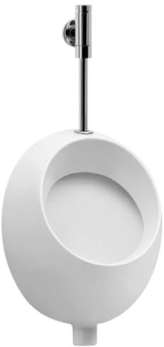VBChome Urinal Keramik Zulauf Oben Weiß Modern Hochwertig Pinkelbecken senkrecht Pissoir Pico + Spülventil Urinalspüler Druckspüler Schellomat