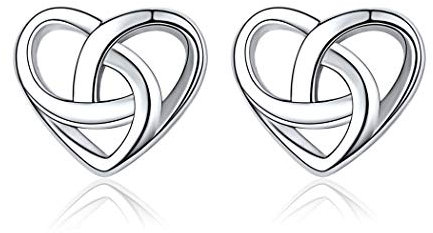 ChicSilver Irisher Schmuck Keltischer Knoten Ohrstecker Damen ohrstecker aus 925 Silber Fashion Celtic Knot Ohrstecker Herz Ohrstecker-perfekte für Damen Frauen Mädchen