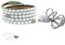 FOLGEMIR Striscia LED con interruttore 1 metro Bianco Freddo, Nastri LED 220V 230V, 5050 SMD 60 LEDs/m strip, impermeabile IP65, retroilluminazione luminosa