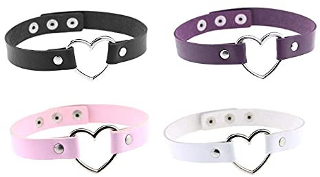 Liuxn Vintage Collar Heart Choker Necklace Set, 4 Pack …