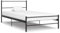 vidaXL Bettgestell Bett Metallbett Schlafzimmerbett Einzelbett Bettrahmen Schlafzimmermöbel Ehebett Lattenrost Schwarz Metall 90x200cm
