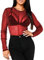LINMON Women's Glitter Sheer Mesh Tops See Through Short Sleeve/Long Sleeve Tee Blouse Sexy Clubwear - - Medium