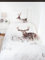Klaus Herding GmbH Flanell Bettwäsche Set Winterlandschaft Hirsch weiß 2tlg. Biber 155x220 cm Übergröße